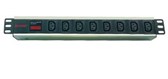 Блок розеток для 19 шкафов, 8 розеток IEC 60320 С13, амперметр